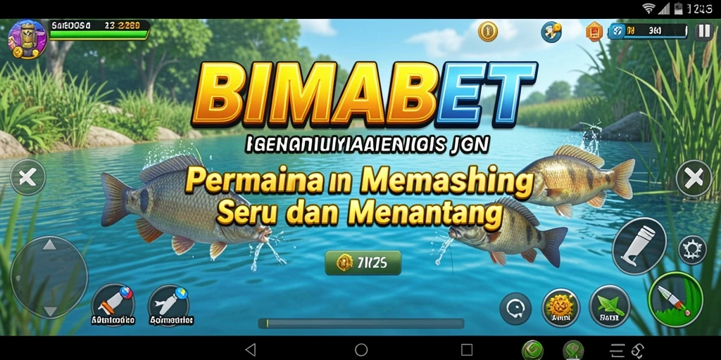 Screenshot gameplay <strong>BIMABET</strong> yang menampilkan aktivitas memancing yang seru.