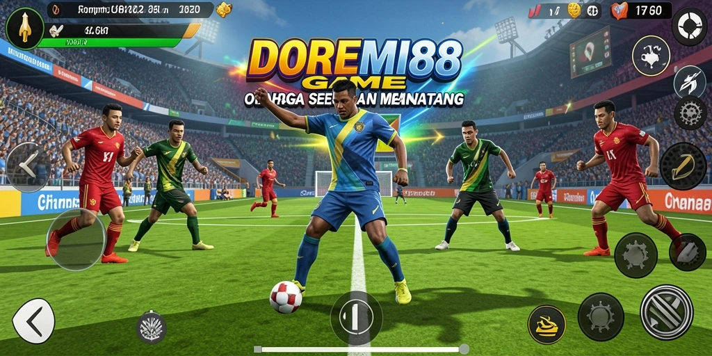Screenshot gameplay DOREMI88 menampilkan aksi seru dalam olahraga.