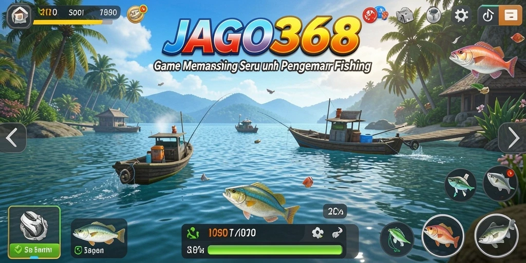 Gameplay JAGO368 yang menampilkan aktivitas memancing yang menarik.