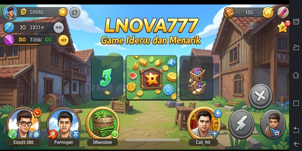 Tangkapan layar yang menunjukkan keseruan gameplay Idle LNOVA777.