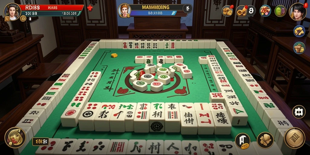 Tampilan gameplay RDI88 yang menarik dalam permainan Mahjong.