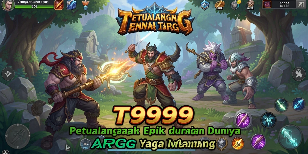 Tampilan gameplay yang memukau di T9999 dengan aksi ARPG yang seru.